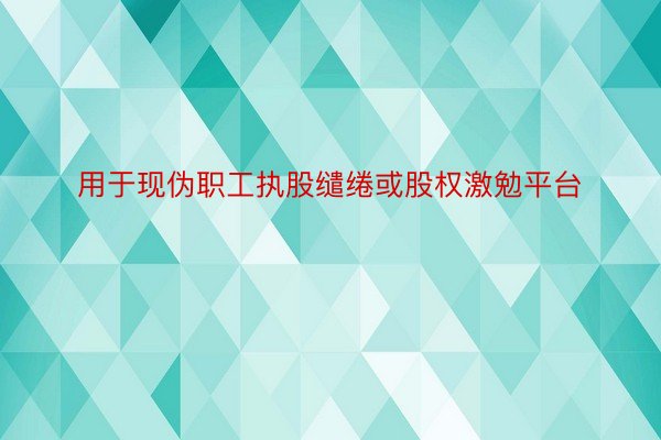 用于现伪职工执股缱绻或股权激勉平台